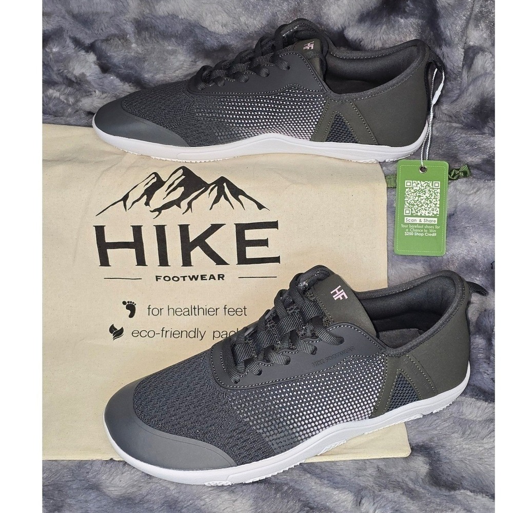 NWT HIKE Footwear Stride (Unisex) Sneaker Dark Grey & Pink womens 7 EU 37
